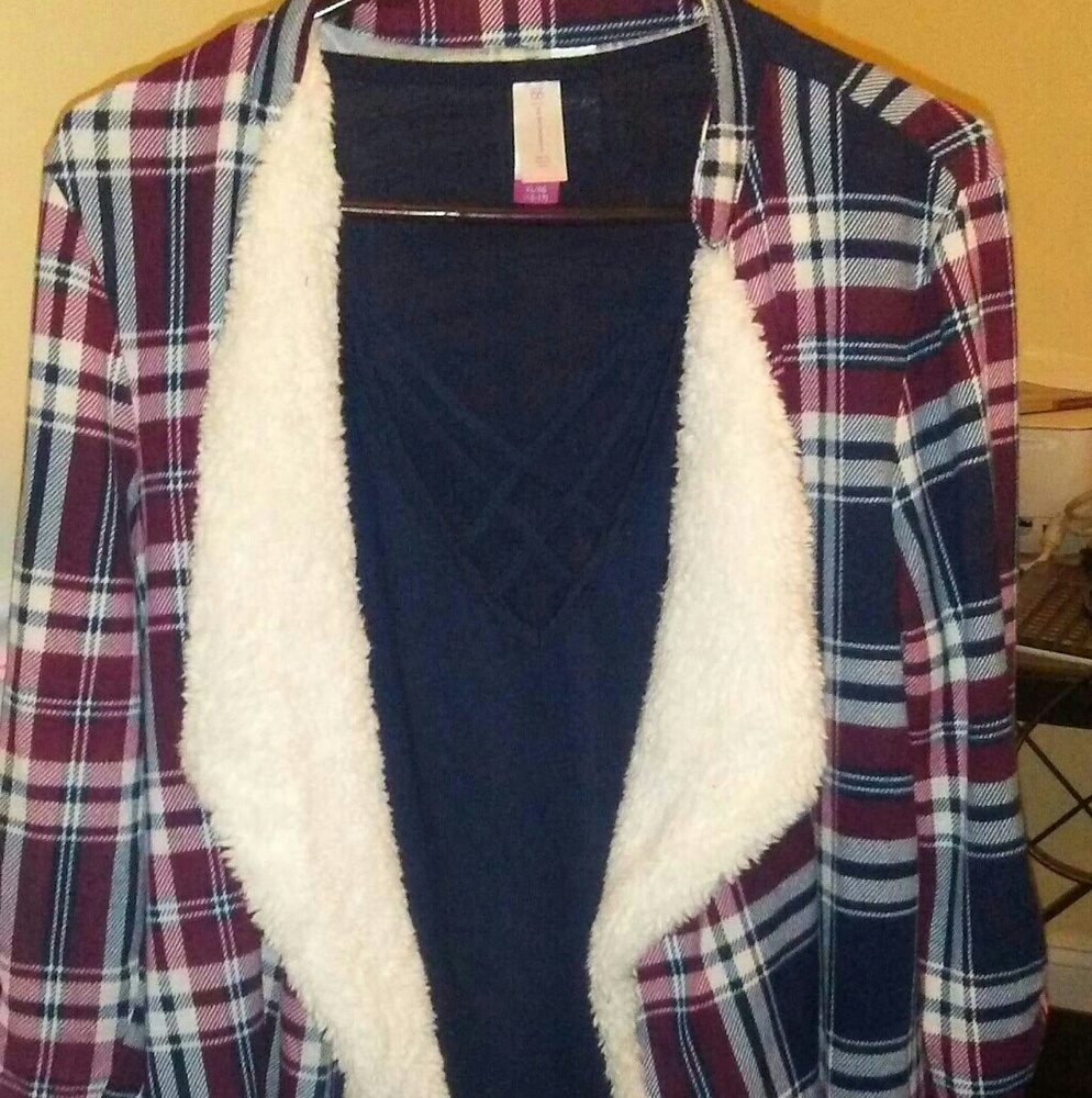 V Neck Blouse Sweater Set
